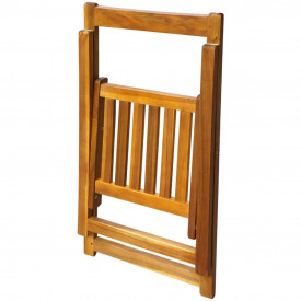vidaXL Set mobilier de exterior 5 piese lemn masiv de salcâm pliabil - Img 7