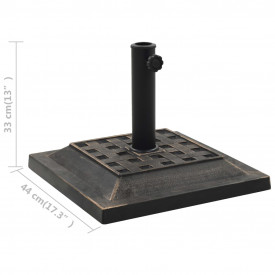 vidaXL Suport umbrelă de soare, bronz, 12 kg, polirășină, pătrat - Img 6