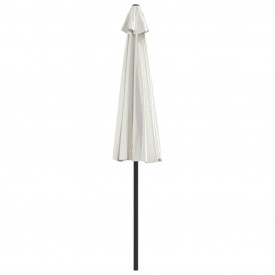 vidaXL Umbrelă de soare, semicerc, tijă aluminiu, 270x135 cm, nisipiu - Img 5