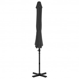 vidaXL Umbrelă suspendată cu stâlp din aluminiu, antracit, 300 cm - Img 3