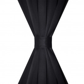2 Perdele negre opace cu rejansă 135 x 245 cm - Img 3