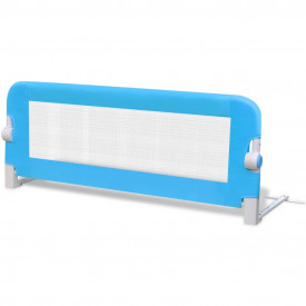 Balustradă de pat protecție copii, 2 buc, albastru, 102 x 42 cm - Img 3