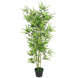 Bambus artificial cu ghiveci 120 cm, verde - Img 1