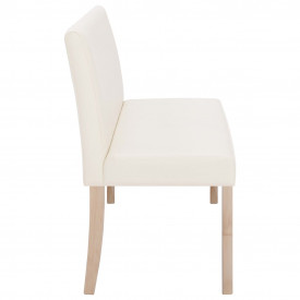 Bancă, crem, 139,5 cm, piele ecologică - Img 5