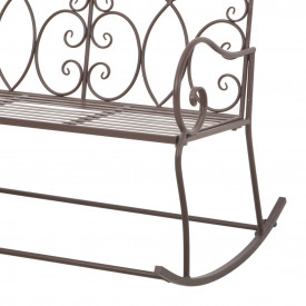 Bancă de grădină, maro vintage, 104 cm, fier - Img 5