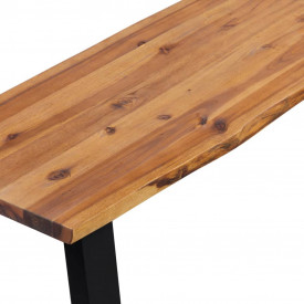 Bancă din lemn masiv de acacia, 160 cm - Img 4