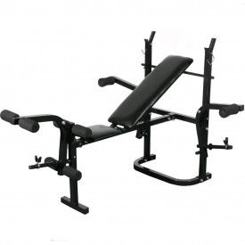 Bancă fitness, halteră și set gantere - Img 5