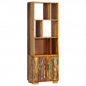 Bibliotecă, 60x35x180 cm, lemn masiv reciclat