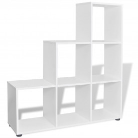 Bibliotecă în trepte / Raft de expunere 107 cm Alb - Img 4