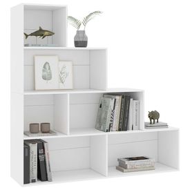 Bibliotecă/Separator cameră, alb, 155x24x160 cm, PAL - Img 2