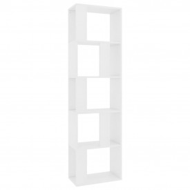 Bibliotecă/Separator cameră, alb, 45x24x159cm, PAL - Img 2