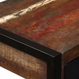 Birou cu 2 sertare din lemn masiv reciclat, 120 x 50 x 76 cm - Img 5