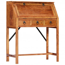 Birou de scris, 90 x 40 x 107 cm, lemn masiv de acacia - Img 12