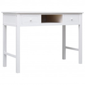 Birou de scris, alb, 110 x 45 x 76 cm, lemn - Img 2