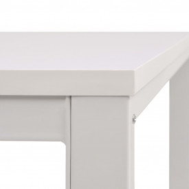 Birou de scris, PAL, 120 x 60 x 75 cm, Alb - Img 6
