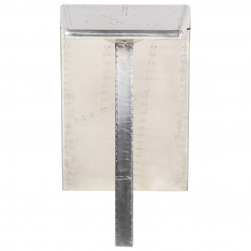 Birou, design aeronavă, argintiu, 112 x 50 x 76 cm, metal - Img 3