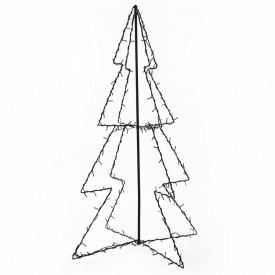 Brad Crăciun conic, 78x120 cm, 160 LED-uri, interior &amp; exterior - Img 2