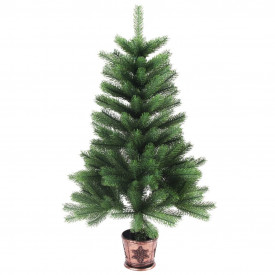 Brad de Crăciun artificial cu coș, verde, 65 cm - Img 2