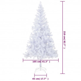 Brad de Crăciun artificial cu stativ din oțel, 210 cm, 910 ramuri - Img 8
