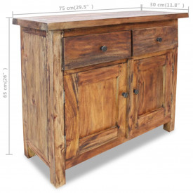 Bufet din lemn masiv reciclat, 75 x 30 x 65 cm - Img 7