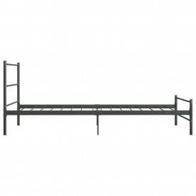 Cadru de pat, gri, 100 x 200 cm, metal - Img 4
