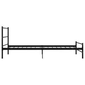 Cadru de pat, negru, 100 x 200 cm, metal - Img 3