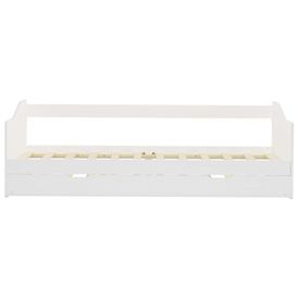 Cadru pat canapea, extensibil, alb, 90 x 200 cm, lemn de pin - Img 3