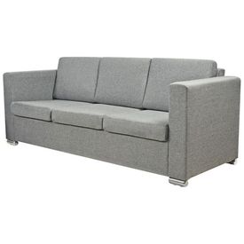 Canapea pentru 3 persoane, material textil, gri deschis