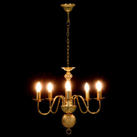 Candelabru, auriu, 5 becuri E14 - Img 6