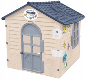Casuta de joaca pentru copii Mochtoys, grii, 122 x 120 x 120,5 cm, MO13009 - Img 3