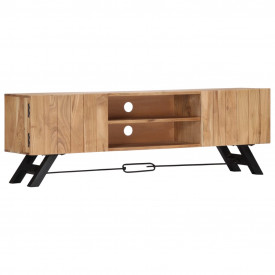 Comodă TV, 140 x 30 x 45 cm, lemn masiv de acacia - Img 11