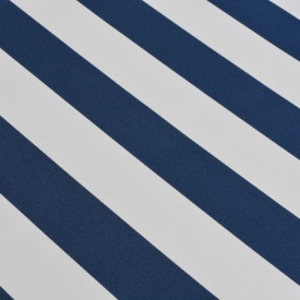 Copertină pliabilă cu acționare manuală, 350 cm, albastru/alb - Img 5