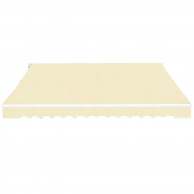 Copertină pliabilă cu acționare manuală, 400 cm, crem - Img 2
