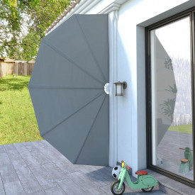 Copertină pliabilă de grădină 200 cm gri - Img 3