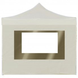 Cort de petrecere pliabil cu pereți, crem, 3 x 3 m, aluminiu - Img 5