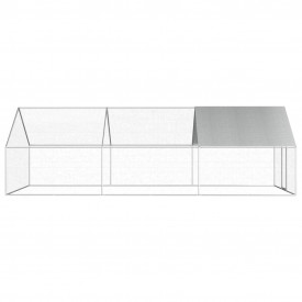 Coteț de exterior pentru păsări, 2,75x6x2 m, oțel galvanizat - Img 3