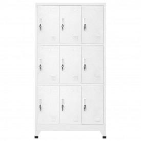 Dulap vestiar cu 9 compartimente, oțel, 90 x 45 x 180 cm, gri - Img 2