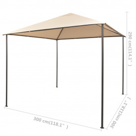 Foișor pavilion cort, baldachin, 3x3 m oțel, bej - Img 8