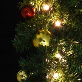 Ghirlandă de Crăciun decorată cu globuri și becuri LED, 5 m - Img 5