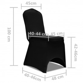 Husă pentru Scaun Elasticizată Negru 6 buc - Img 8