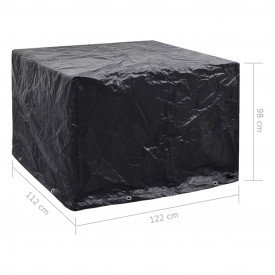 Huse mobilier grădină, 2 buc., 8 ocheți, 122 x 112 x 98 cm - Img 8