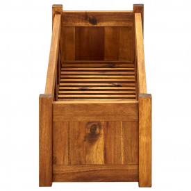 Jardinieră de grădină din lemn de acacia 100 x 30 x 25 cm - Img 3