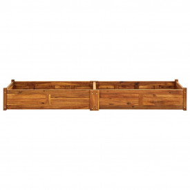 Jardinieră de grădină din lemn de acacia 200 x 50 x 25 cm - Img 2