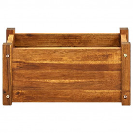 Jardinieră de grădină din lemn de acacia 50 x 25 x 25 cm - Img 2