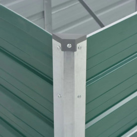 Jardinieră de grădină, oțel galvanizat, 240 x 80 x 45 cm, verde - Img 5