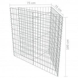 Jardinieră gabion, 75x75x100 cm, oțel galvanizat - Img 6