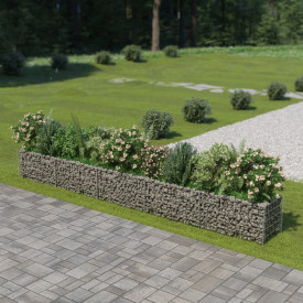 Jardinieră gabion din oțel galvanizat, 450 x 50 x 50 cm