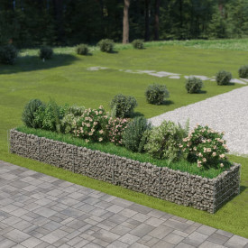 Jardinieră gabion din oțel galvanizat, 450 x 90 x 50 cm