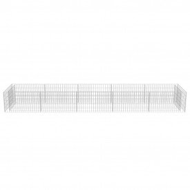Jardinieră gabion din oțel galvanizat, 450 x 90 x 50 cm - Img 5