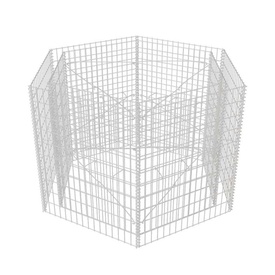 Jardinieră gabion hexagonală, 160 x 139 x 100 cm - Img 3